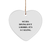 Scuba Diving Gifts from Family, Friends, or Coworkers - Inspirational Heart Ornament for Christmas - Image 1